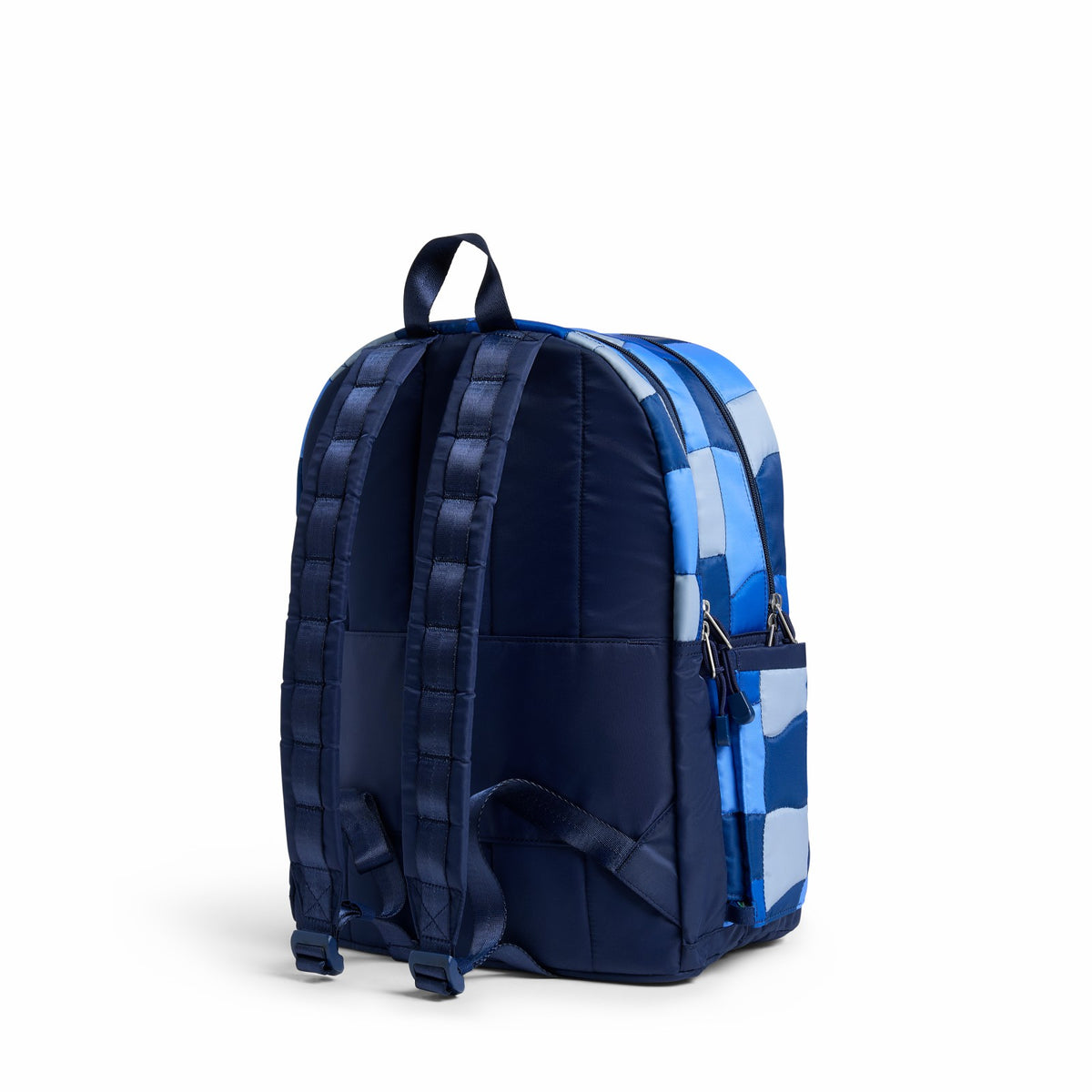 State Bags Kane Kids Large Backpack Nylon Puffer Blue Puffer Check