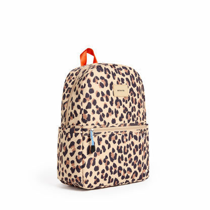 State Bags Kane Kids Travel Backpack Printed Canvas Leopard