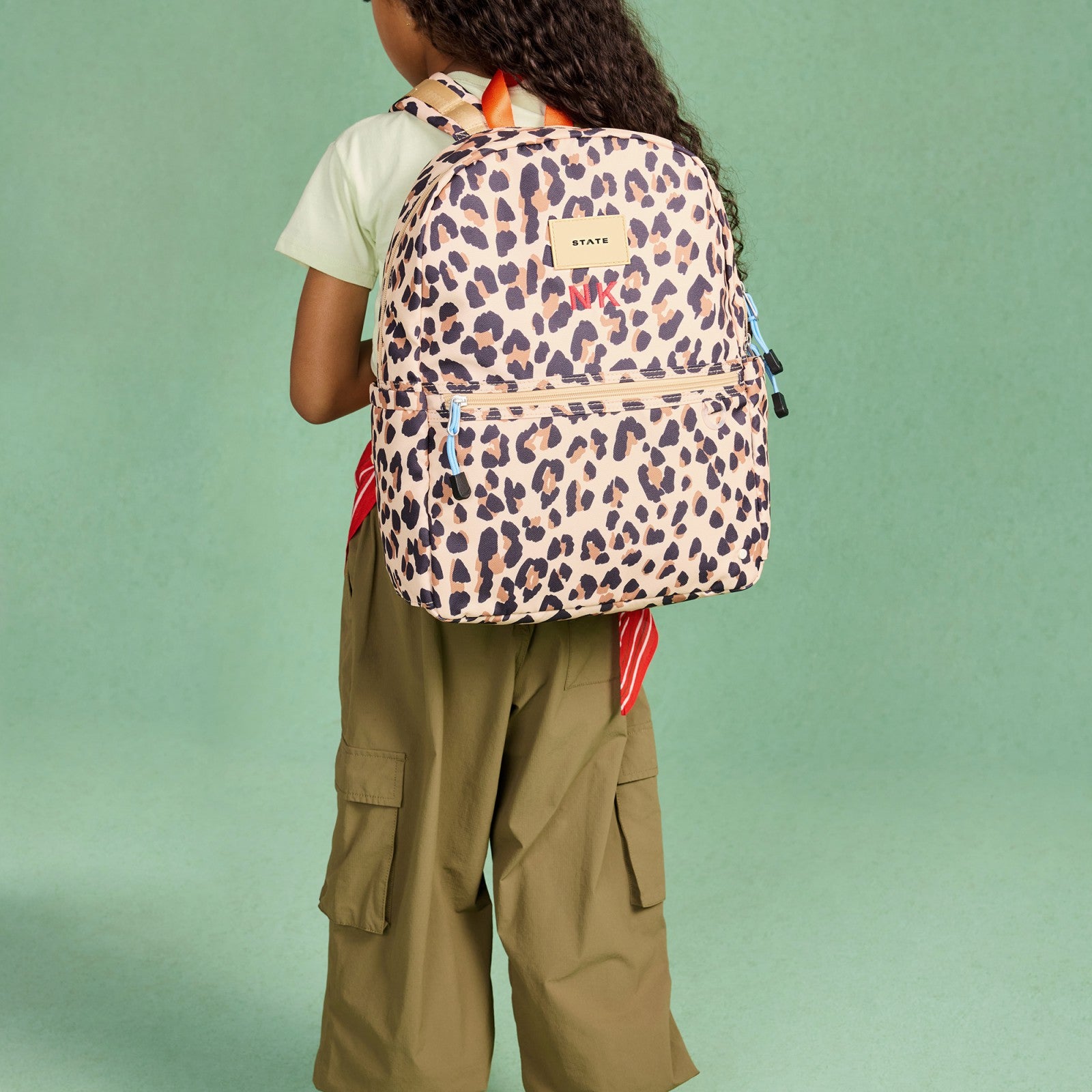 State Bags Kane Kids Travel Backpack Printed Canvas Leopard