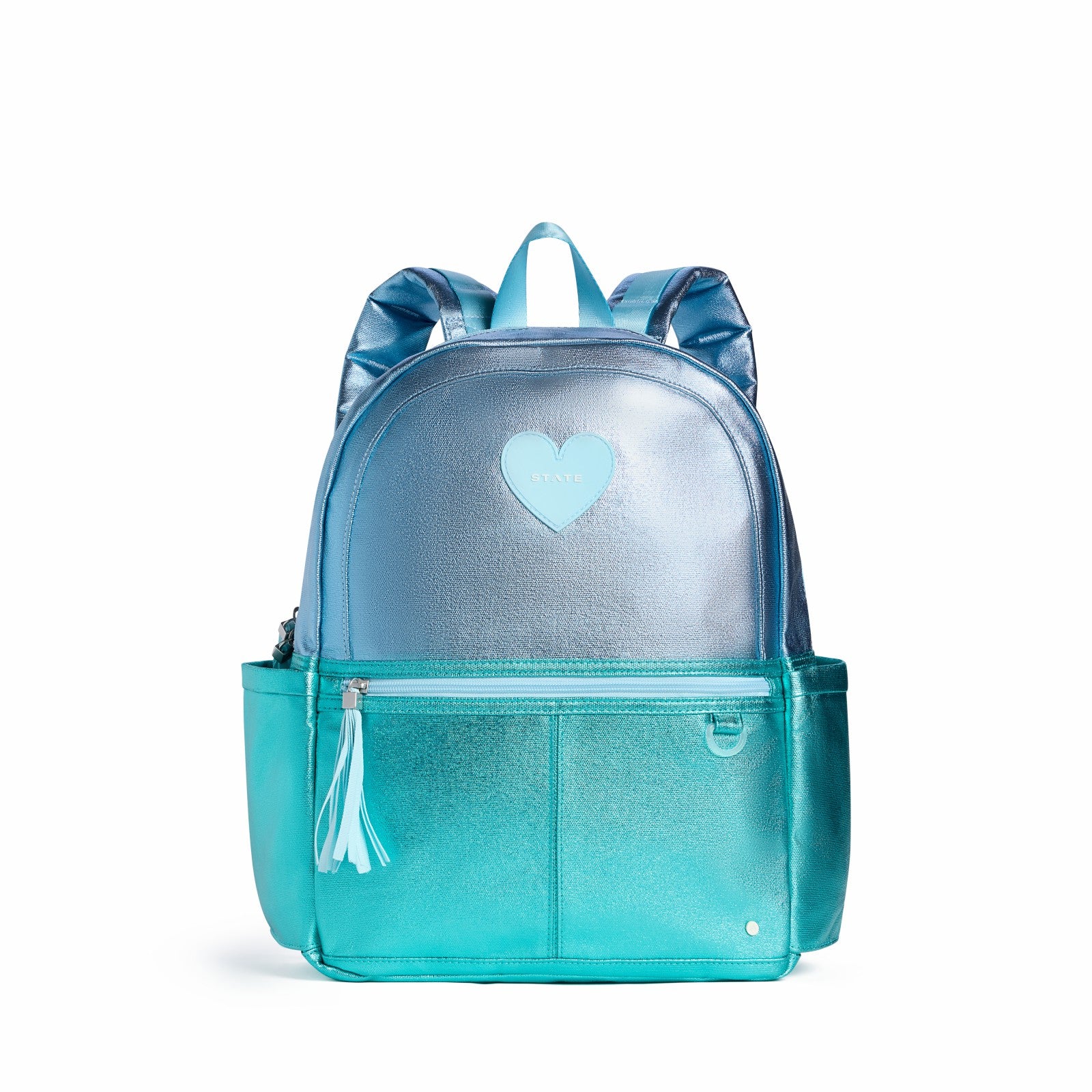 State Bags Kane Kids Travel Backpack Metallic Blue/Turquoise Colorblock