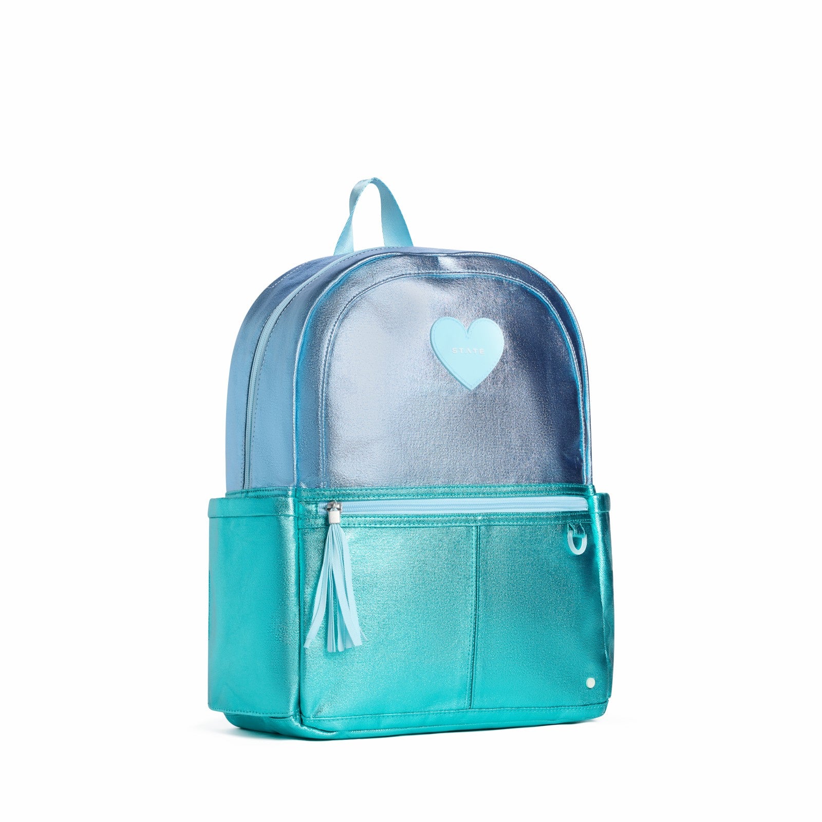 State Bags Kane Kids Travel Backpack Metallic Blue/Turquoise Colorblock