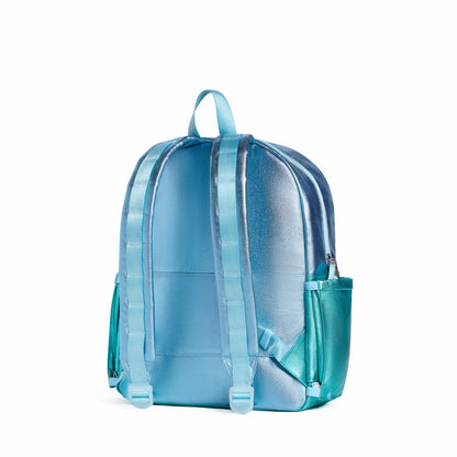 State Bags Kane Kids Travel Backpack Metallic Blue/Turquoise Colorblock