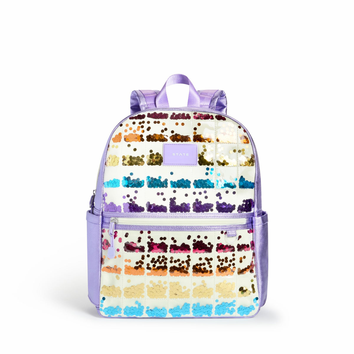 State Bags Kane Kids Backpack Lilac Quilted Sequins