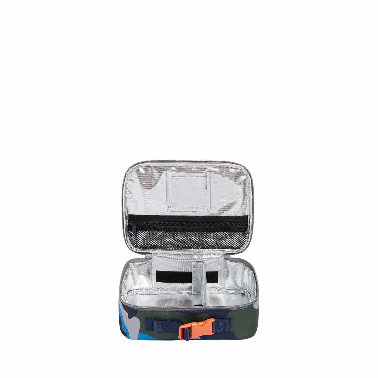 State Bags Rodgers Lunch Box Nylon Puffer Blue Chevron