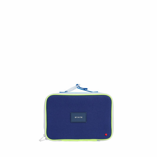 State Bags Rodgers Lunch Box Color Block Navy/Neon