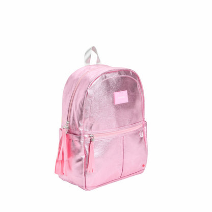 State Bags Kane Kids Travel Backpack Metallic Pink/Silver