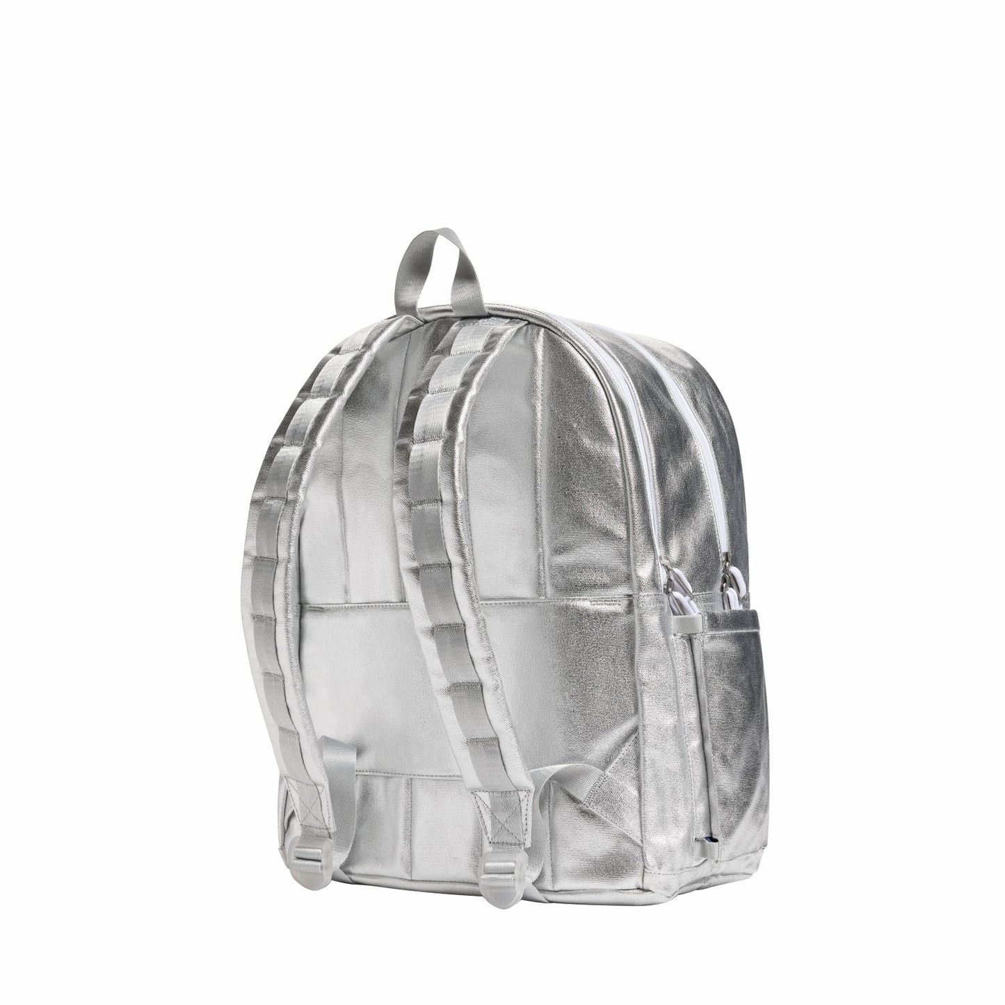 State Bags Kane Kids Double Pocket Backpack Metallic Fuzzy Hearts