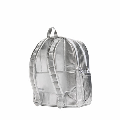State Bags Kane Kids Double Pocket Backpack Metallic Fuzzy Hearts