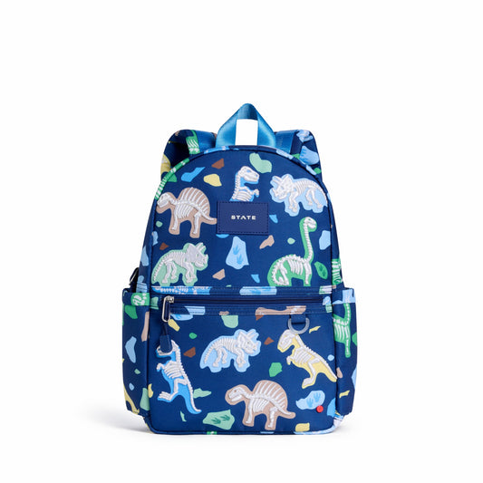 State Bags Kane Kids Mini Backpack Recycled Polycanvas Dino Fossils