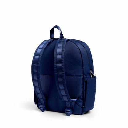 State Bags Kane Kids Backpack Nylon Puffer Blue Chevron