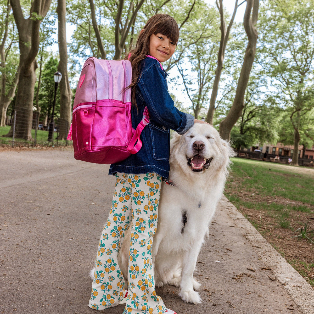 State Bags Kane Kids Backpack Metallic Pink/Hot Pink Colorblock