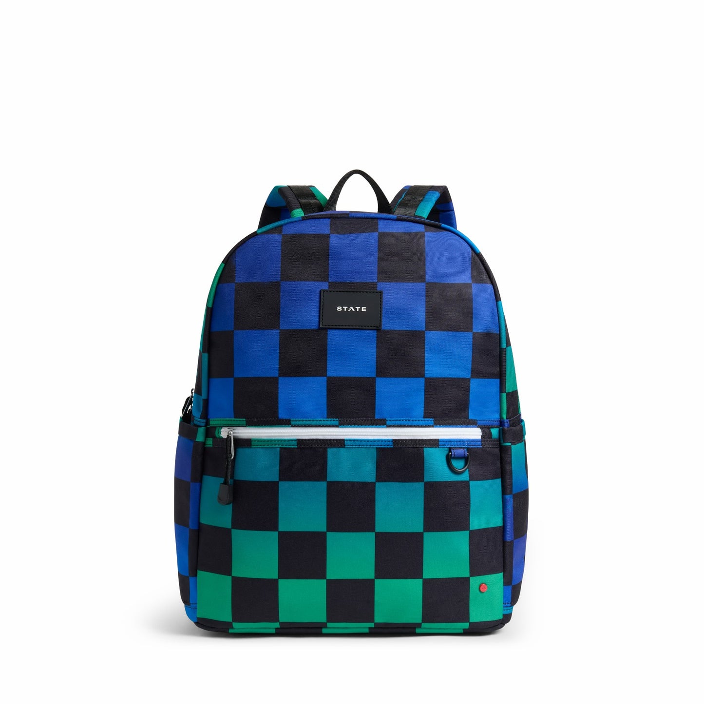 State Bags Kane Kids Large Backpack Recycled Poly Canvas Blue Check