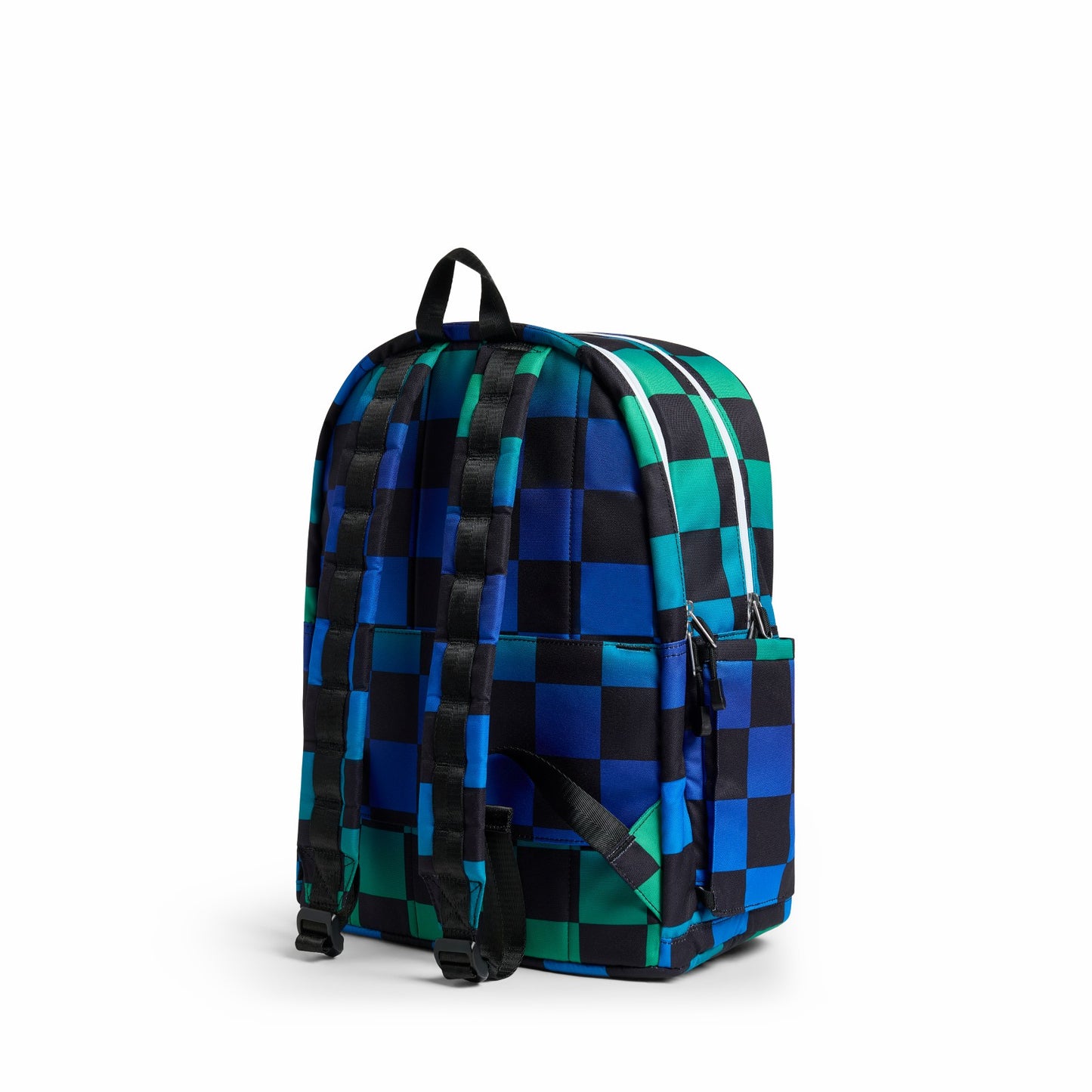 State Bags Kane Kids Large Backpack Recycled Poly Canvas Blue Check