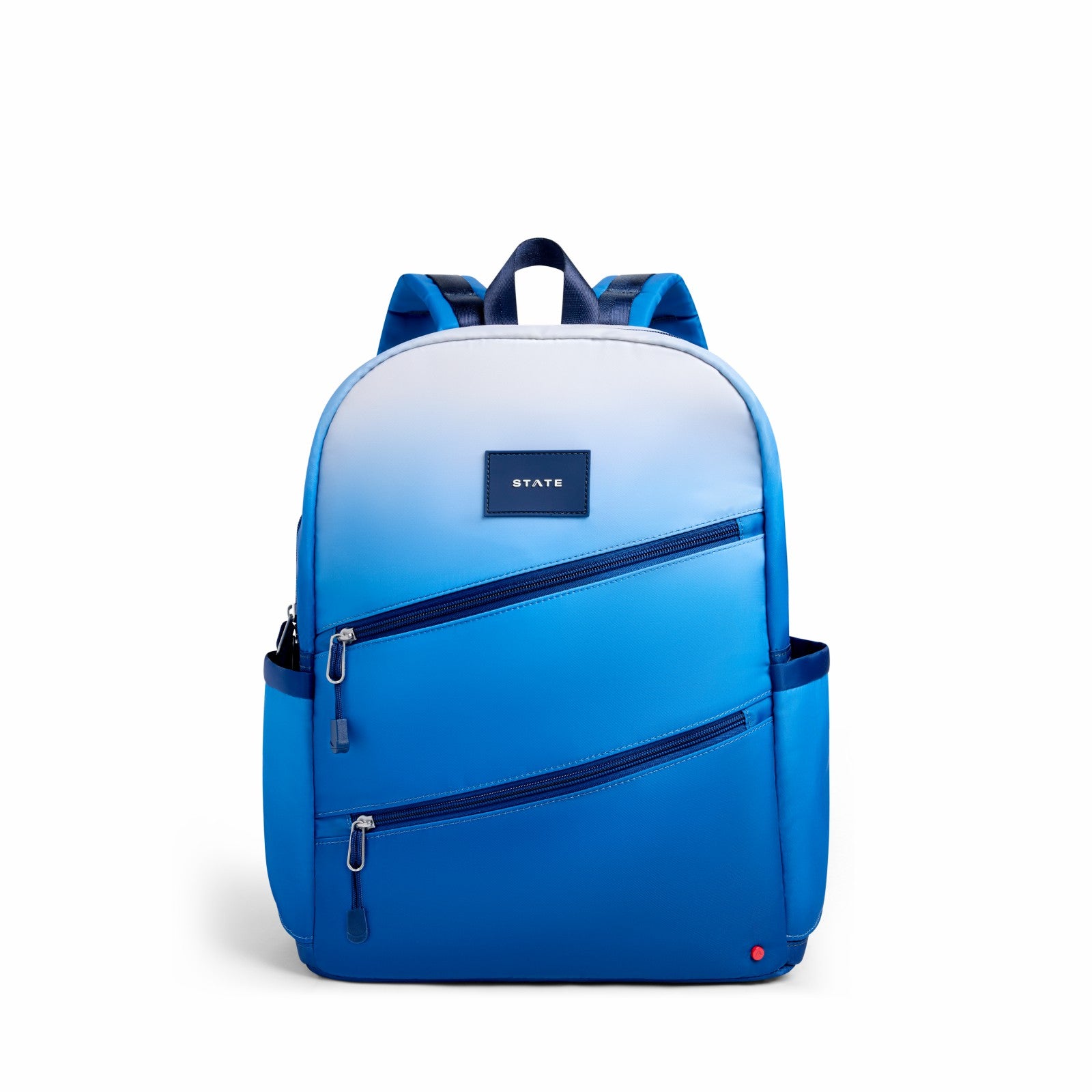 State Bags Kane Kids Double Pocket Nylon Blue Gradient Diagonal Zipper