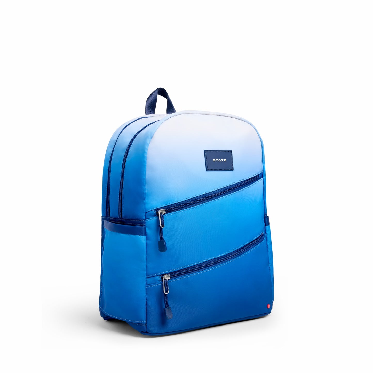 State Bags Kane Kids Double Pocket Nylon Blue Gradient Diagonal Zipper