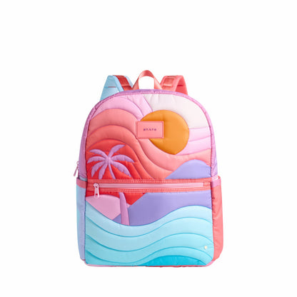 State Bags Kane Kids Double Pocket Nylon Puffer Sunset