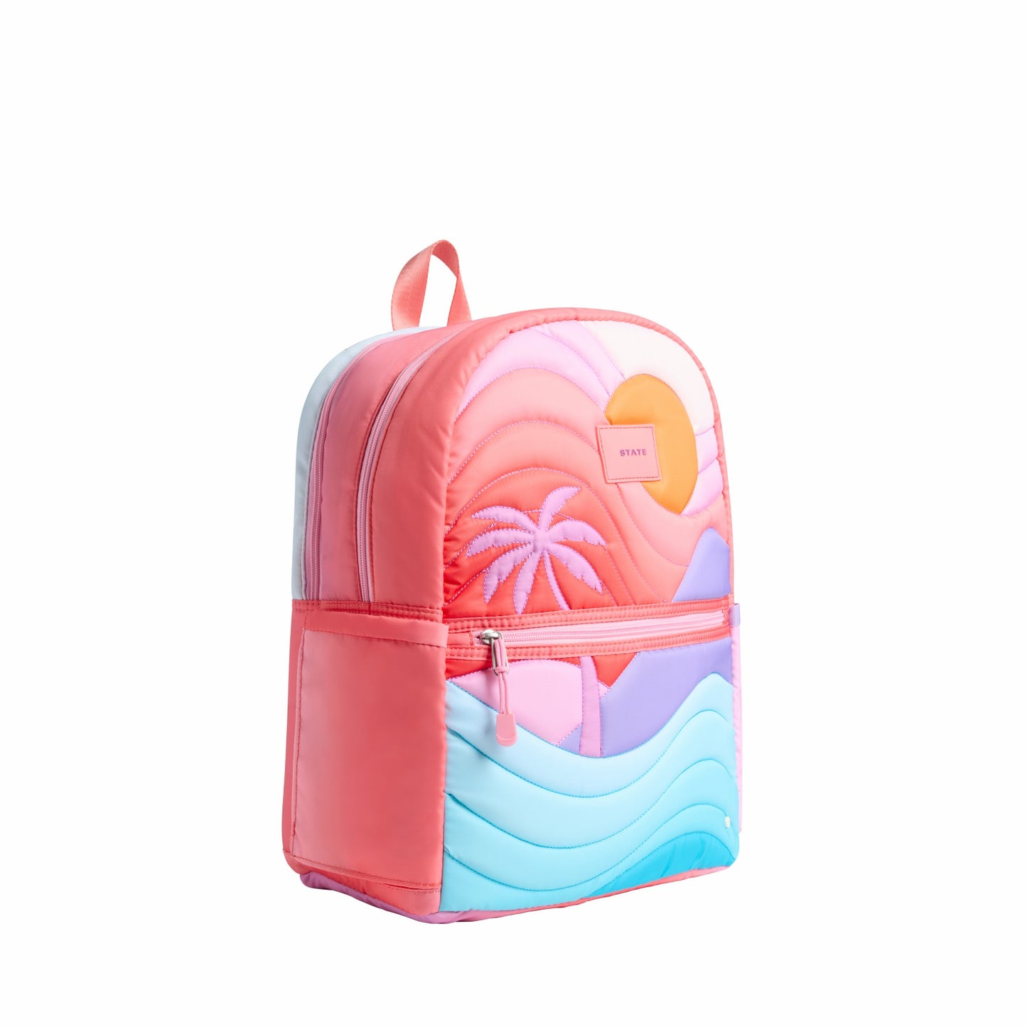 State Bags Kane Kids Double Pocket Nylon Puffer Sunset