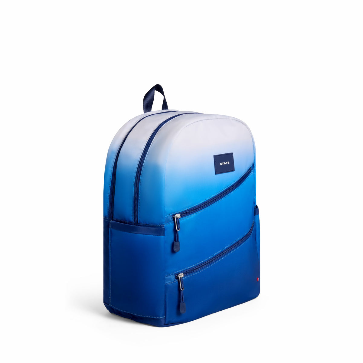 State Bags Kane Kids Large Backpack Nylon Blue Gradient Diagonal Zipper