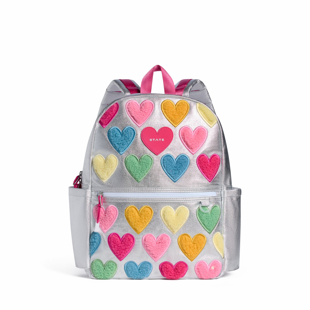 State Bags Kane Kids Metallic Happy Fuzzy Hearts