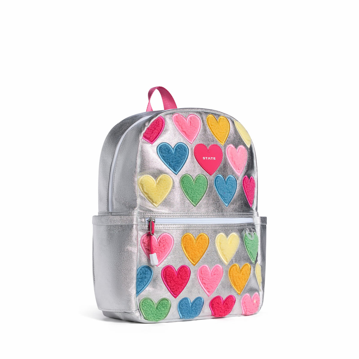 State Bags Kane Kids Metallic Happy Fuzzy Hearts