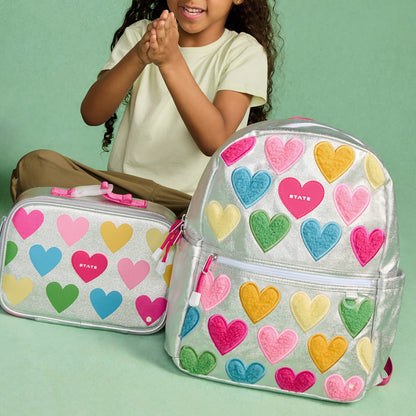 State Bags Kane Kids Metallic Happy Fuzzy Hearts